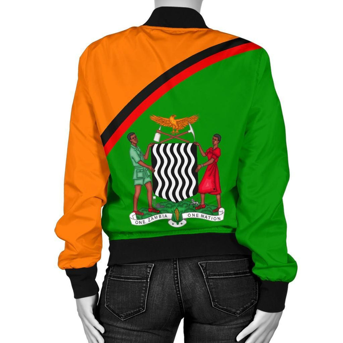 FUNSTUFFPRINT Zambia Unisex 3D Bomber Jacket