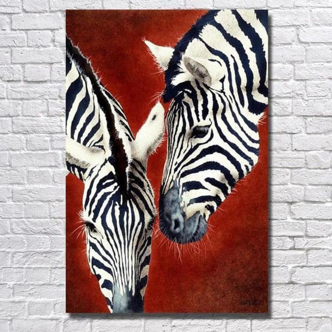 Zebra Poster, Zebra Couple, Zebra Lover Poster and Canvas