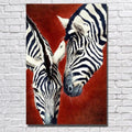 Zebra Poster, Zebra Couple, Zebra Lover Poster and Canvas