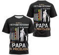 FUNSTUFFPRINT Personalized T-Shirt, Hoodie - Being A Vietnam Veteran Is An Honor Being A Grandpa Is Priceless 3D T-shirt