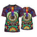 FUNSTUFFPRINT Amazing Hippie Painting 3D T-Shirt, Hippie Shirts For Men And Women, Unisex Hippie Shirt, Hippie Classic Guitar Shirt 3D T-shirt