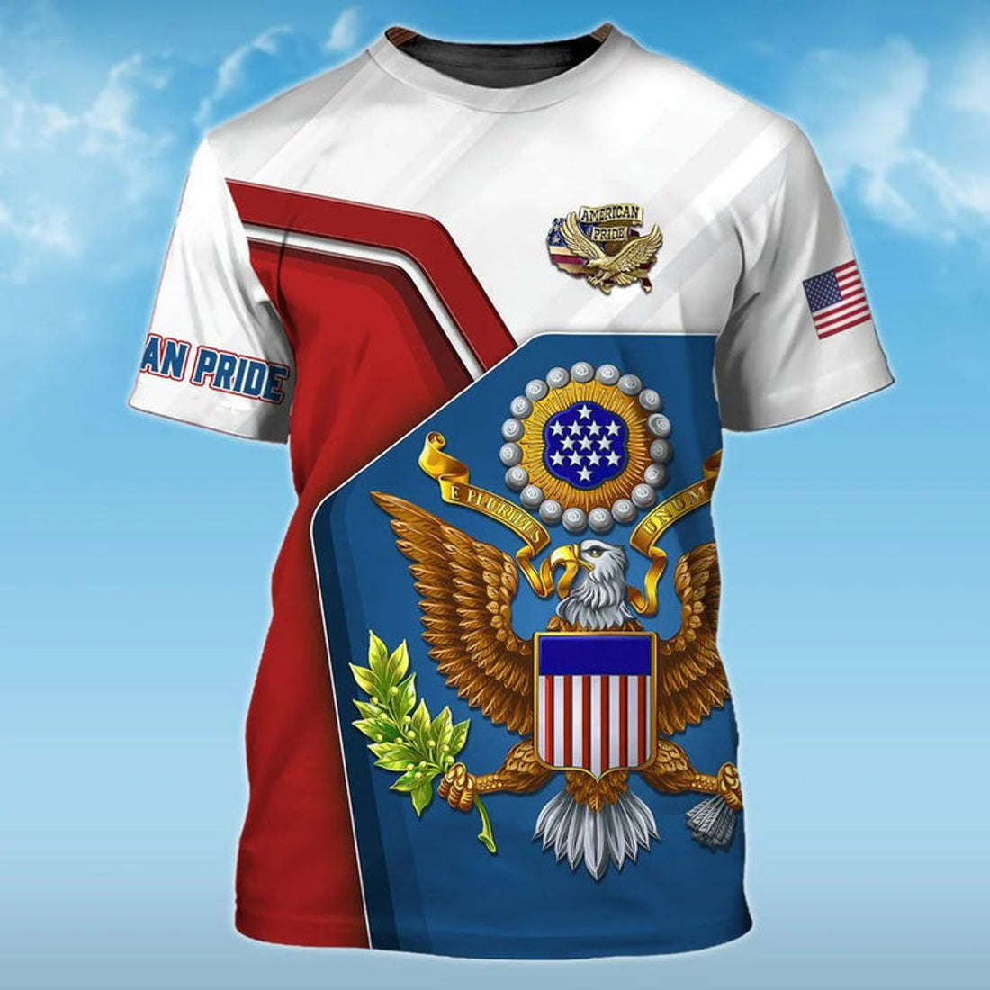 Usa American Pride 3D Full Prints For Men And Woman, Independence'S Day 3D T-Shirt, Eagle Us Flag Shirt