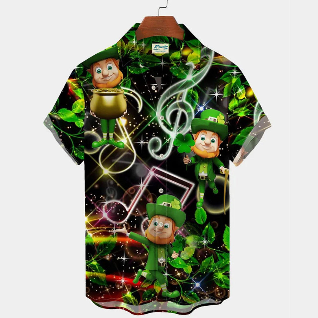St Patrick's day shirt, Load of Luck gnome hawaiian shirt, Shamrock hawaiian shirt, Irish shirt