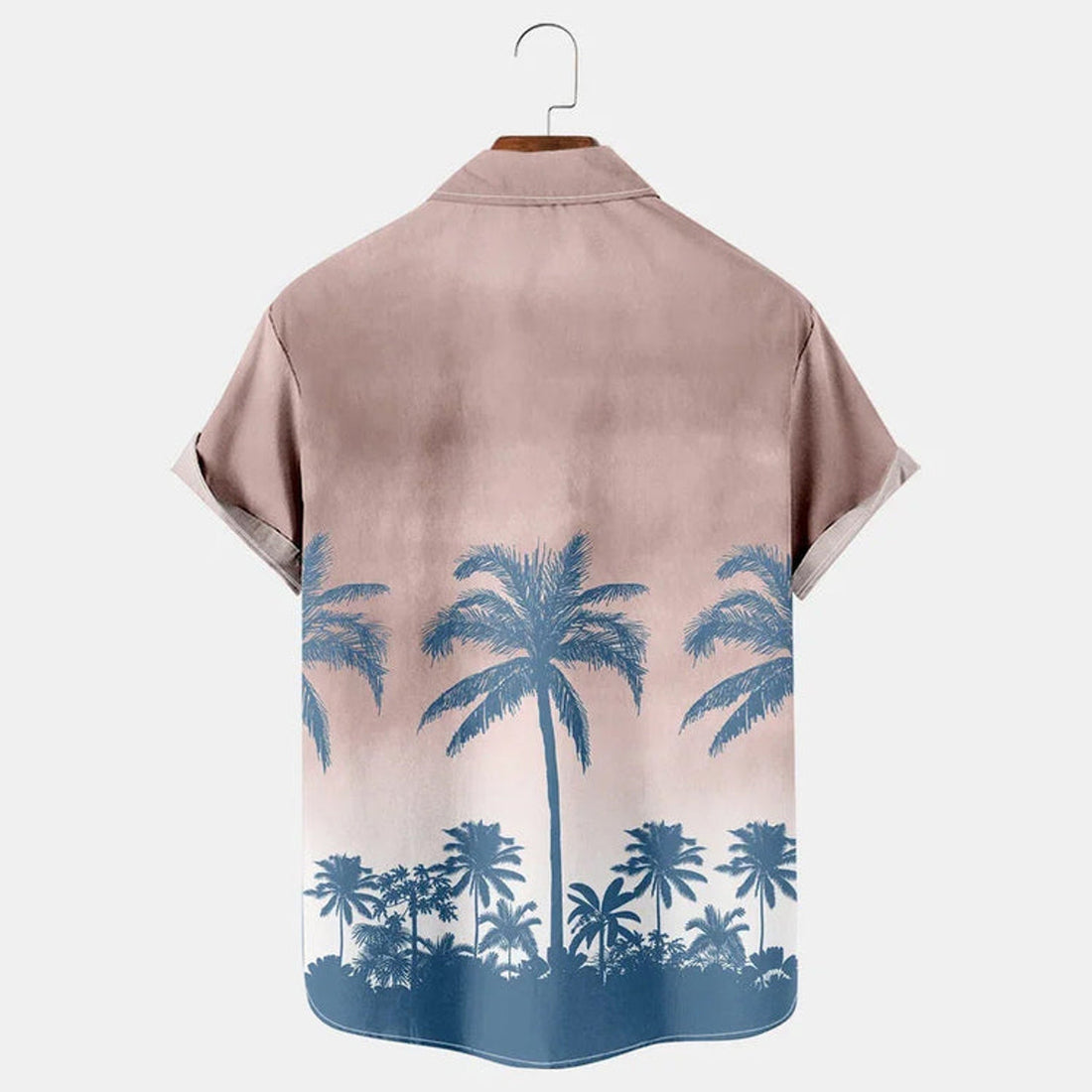 Coconut Tree Printed Casual Breathable Hawaiian Short Sleeve Shirt, Hawaiian shirt vintage, Hawaiian shirt for men, Women