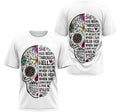 FUNSTUFFPRINT Personalized T-Shirt, Hoodie - White Skull Floral She Has Been Through Hell So Believe Me When I Say Fear Her A Fire & Smile 3D T-shirt