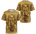 FUNSTUFFPRINT Personalized T-Shirt, Hoodie - Ancient Egyptian Gold Hieroglyphic God Hathor 3D T-shirt