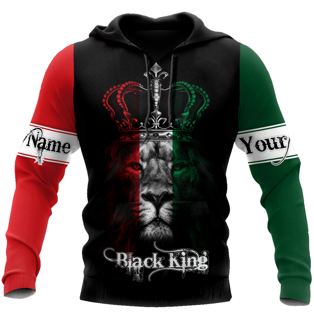 FUNSTUFFPRINTAfrican American Persionalized Your Name 3D Hoodie and Zip Hoodie