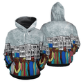 FUNSTUFFPRINT African Gray 3D Hoodie and Zip Hoodie