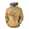FUNSTUFFPRINT African Map African Is Our Home 3D Hoodie and Zip Hoodie