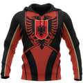 FUNSTUFFPRINT Albania In My Heart 3D Hoodie and Zip Hoodie