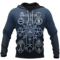 FUNSTUFFPRINT Alchemy Blue Cool Design 3D Hoodie and Zip Hoodie