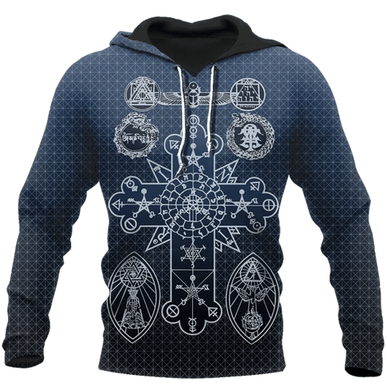 FUNSTUFFPRINT Alchemy Blue Cool Design 3D Hoodie and Zip Hoodie