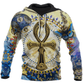 FUNSTUFFPRINT All Over Ankh Egypt 3D Hoodie and Zip Hoodie