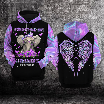 FUNSTUFFPRINT Alzheimers Awareness 3D Hoodie and Zip Hoodie