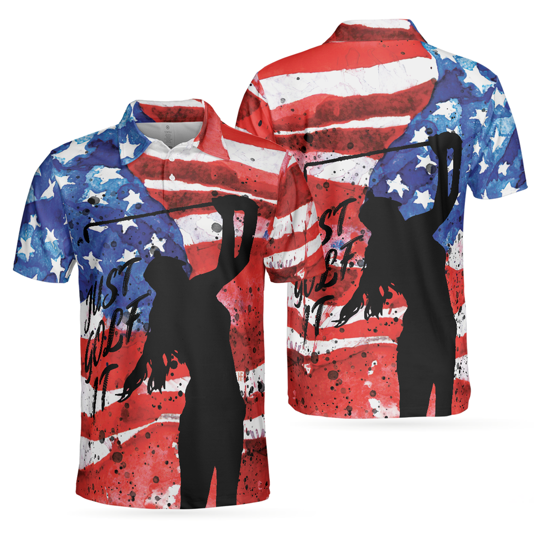 American Golfer Just Golf It V2 Short Sleeve Golf Polo Shirt, Polo Shirts For Men And Women