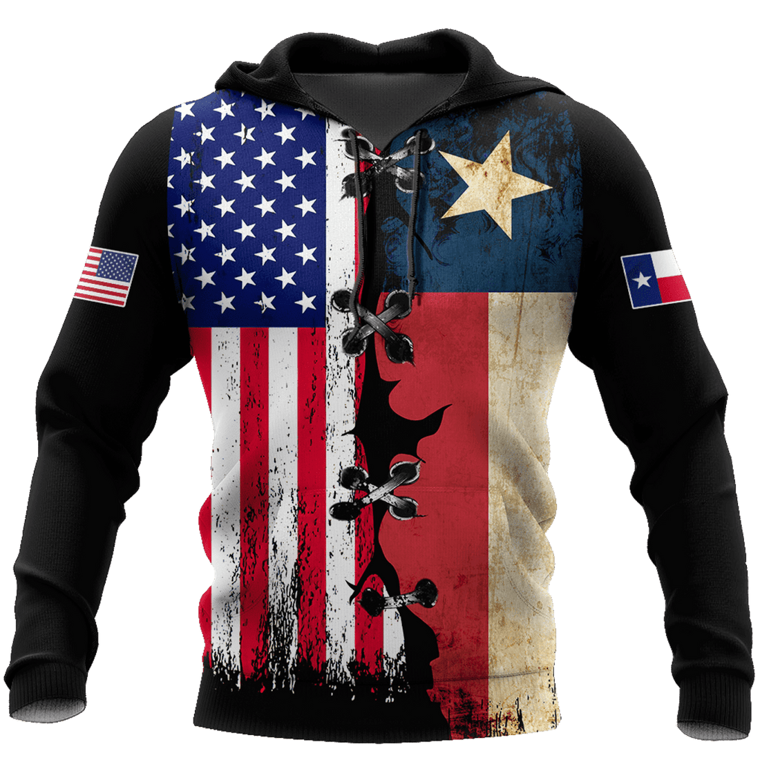 FUNSTUFFPRINT American Texas 3D Hoodie and Zip Hoodie