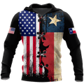 FUNSTUFFPRINT American Texas 3D Hoodie and Zip Hoodie