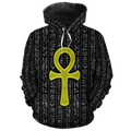 FUNSTUFFPRINT Ankh Symbol Dark 3D Hoodie and Zip Hoodie