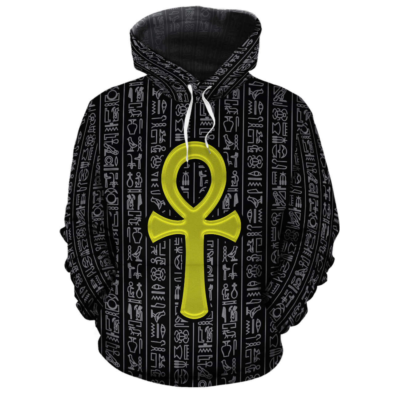 FUNSTUFFPRINT Ankh Symbol Dark 3D Hoodie and Zip Hoodie