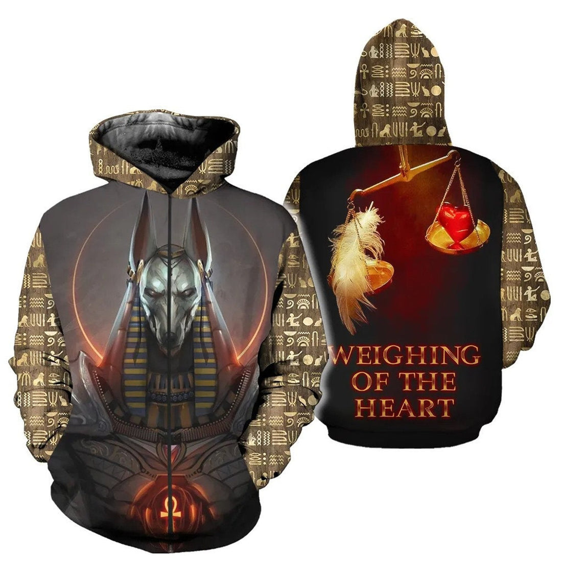 FUNSTUFFPRINT Anubis 3D Hoodie and Zip Hoodie