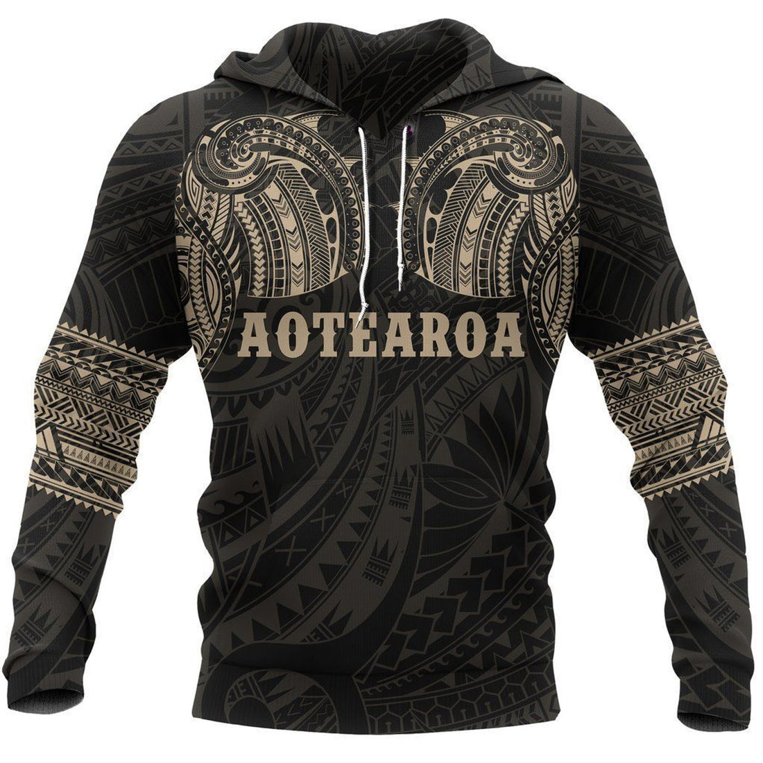 FUNSTUFFPRINT Aotearoa Maori Tattoo 3D Hoodie and Zip Hoodie