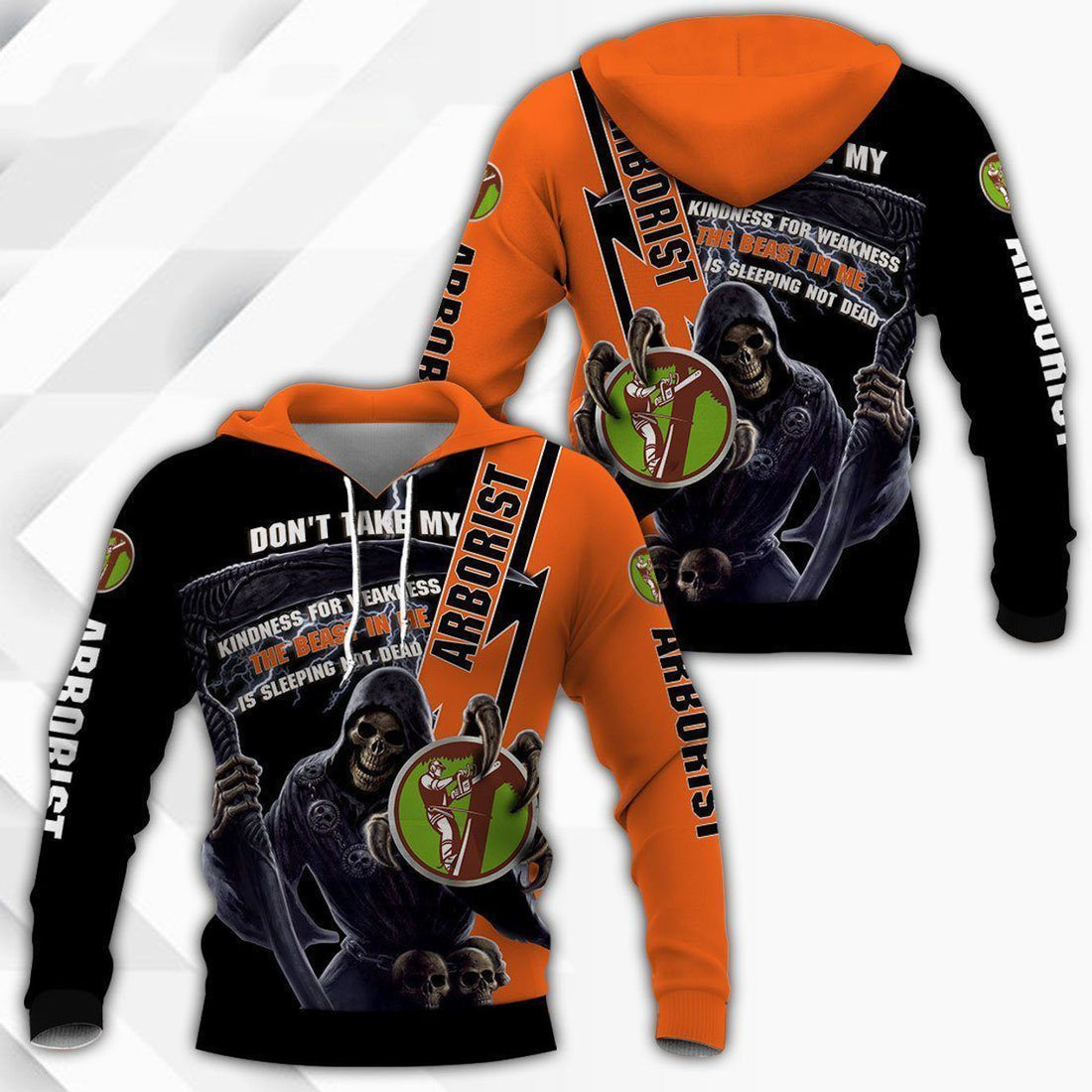 FUNSTUFFPRINT Arborist 3D Hoodie and Zip Hoodie