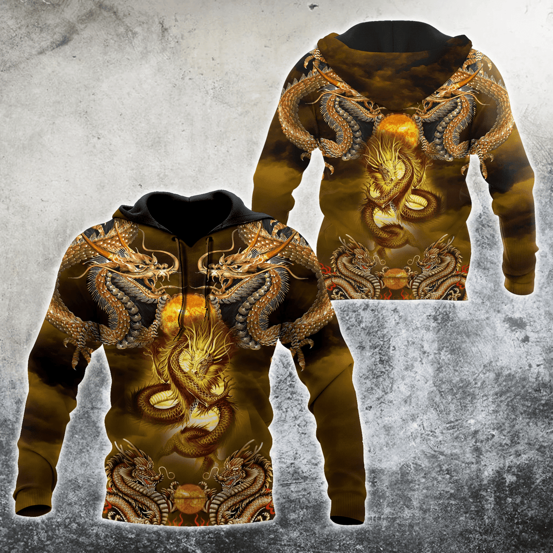 FUNSTUFFPRINT Art Of Dragon 3D Hoodie and Zip Hoodie