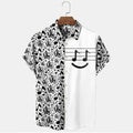 Resort Casual Note Pattern Short Sleeve Shirt, guitar aloha shirt, Gift for Guitar lover