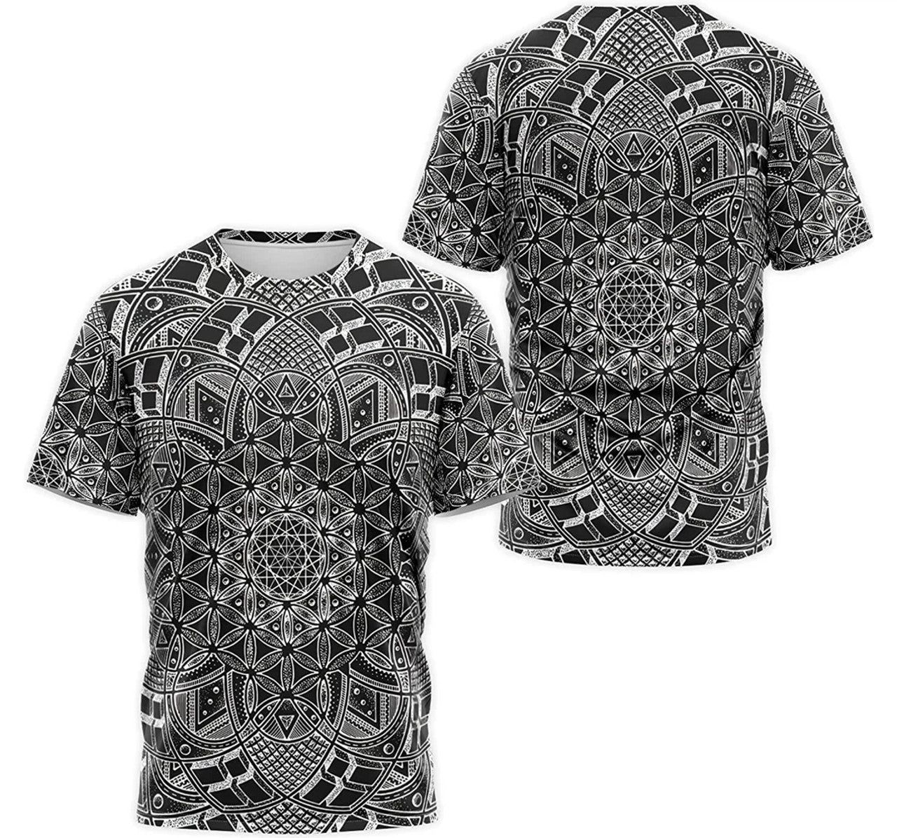 FUNSTUFFPRINT Personalized T-Shirt, Hoodie - Flowers Floral Mandala 3D T-shirt