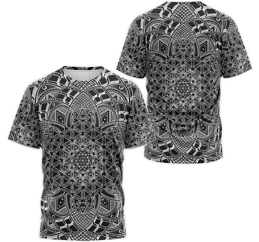 FUNSTUFFPRINT Personalized T-Shirt, Hoodie - Flowers Floral Mandala 3D T-shirt