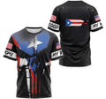FUNSTUFFPRINT Personalized T-Shirt, Hoodie - Armor Skull My Home My Blood Puerto Rico 3D T-shirt