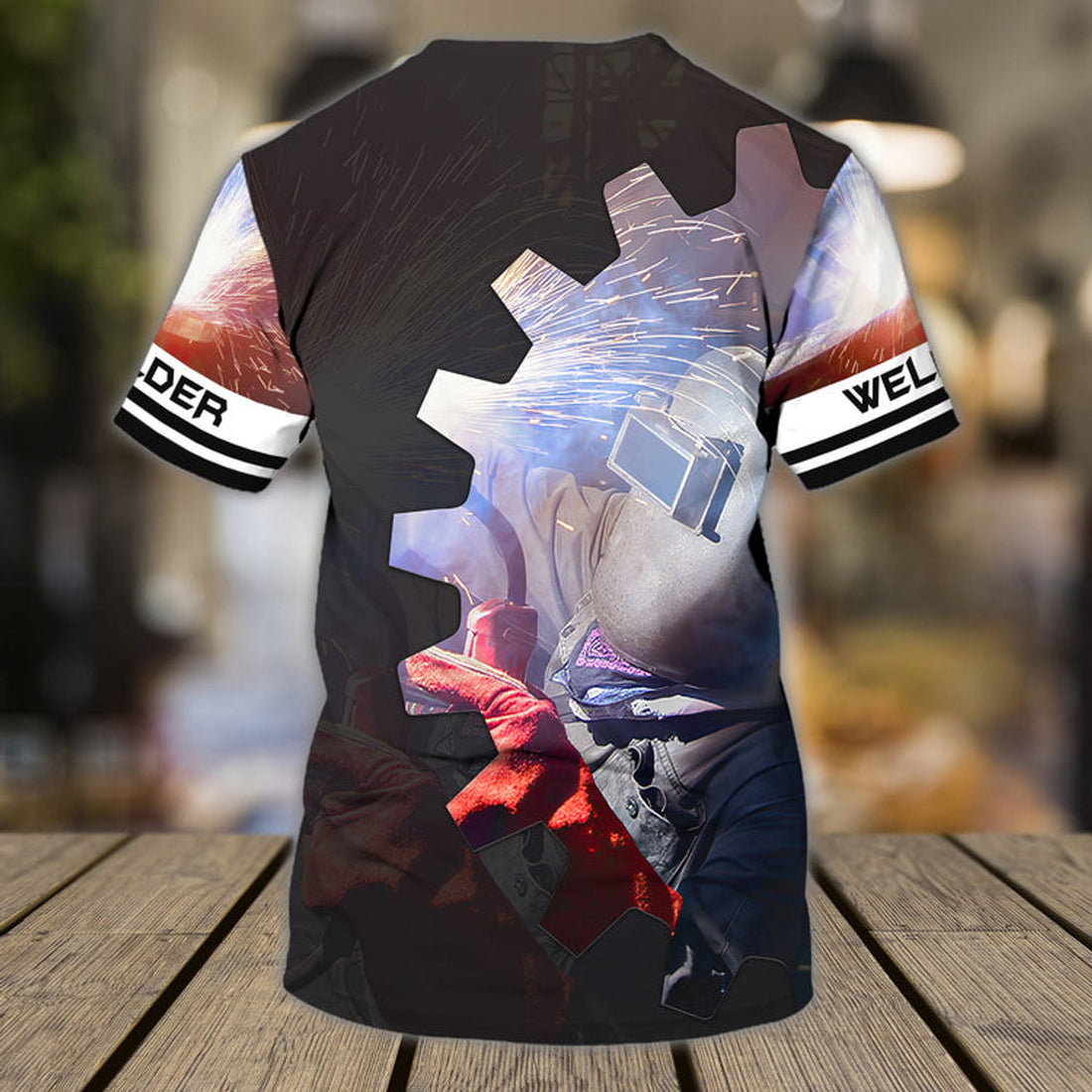 FUNSTUFFPRINT Custom Name Welder Shirt, Gear Welding Work Shirts, Welder Gifts 3D T-shirt
