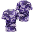 FUNSTUFFPRINT Personalized T-Shirt, Hoodie - Military Army Purple Camo 3D T-shirt