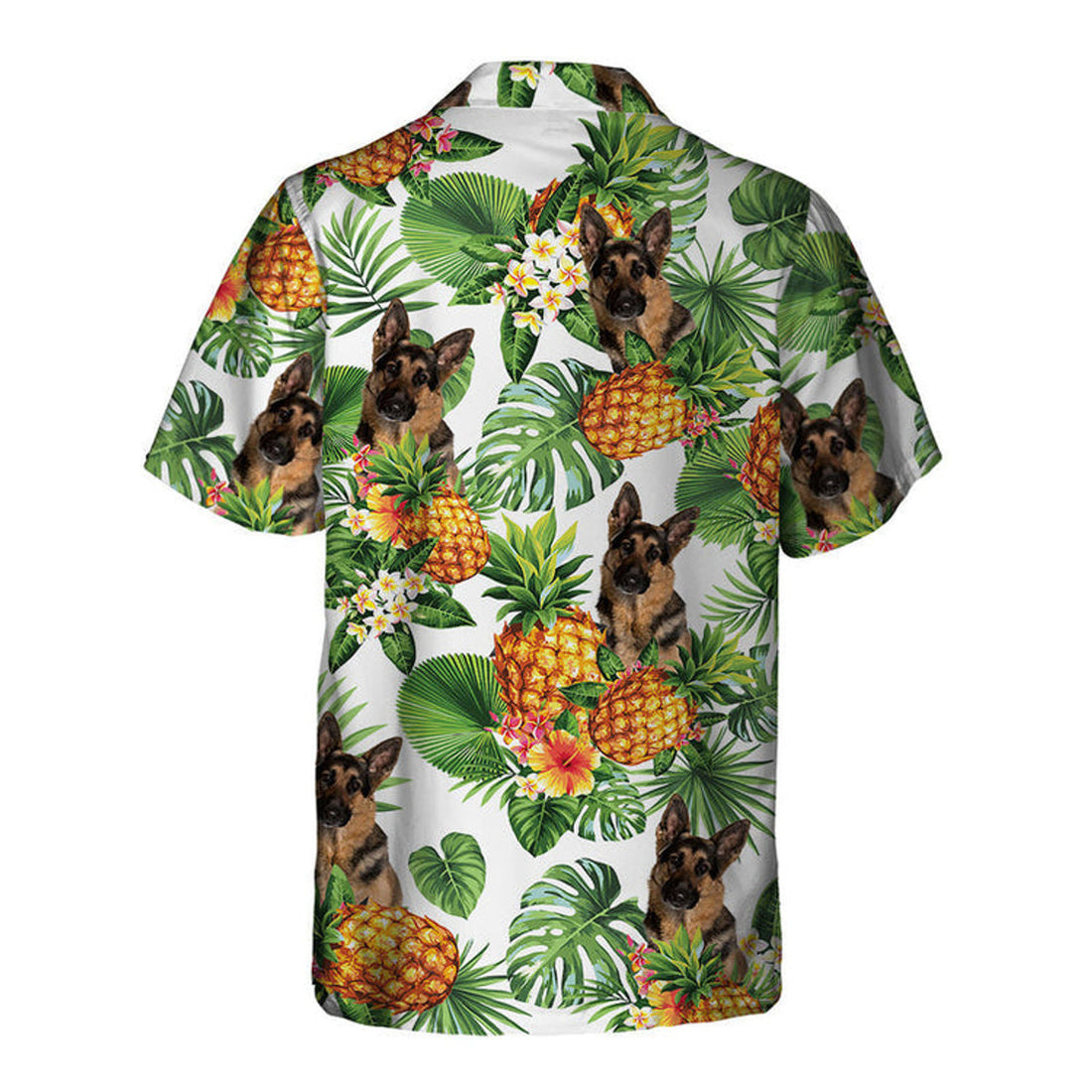 German Shepherd Dog Tropical Pattern Hawaiian Shirt, Dog lover Hawaiian Shirt, summer gift for men and women