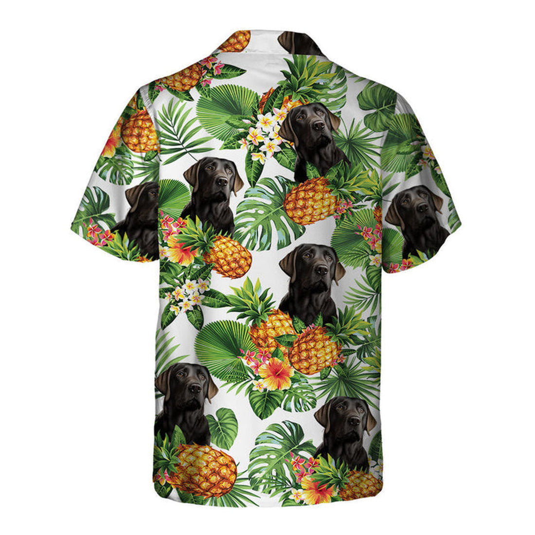 Black Labrador Retriever Tropical Pattern Hawaiian Shirt, Dog Hawaiian Shirt, summer gift for men and women