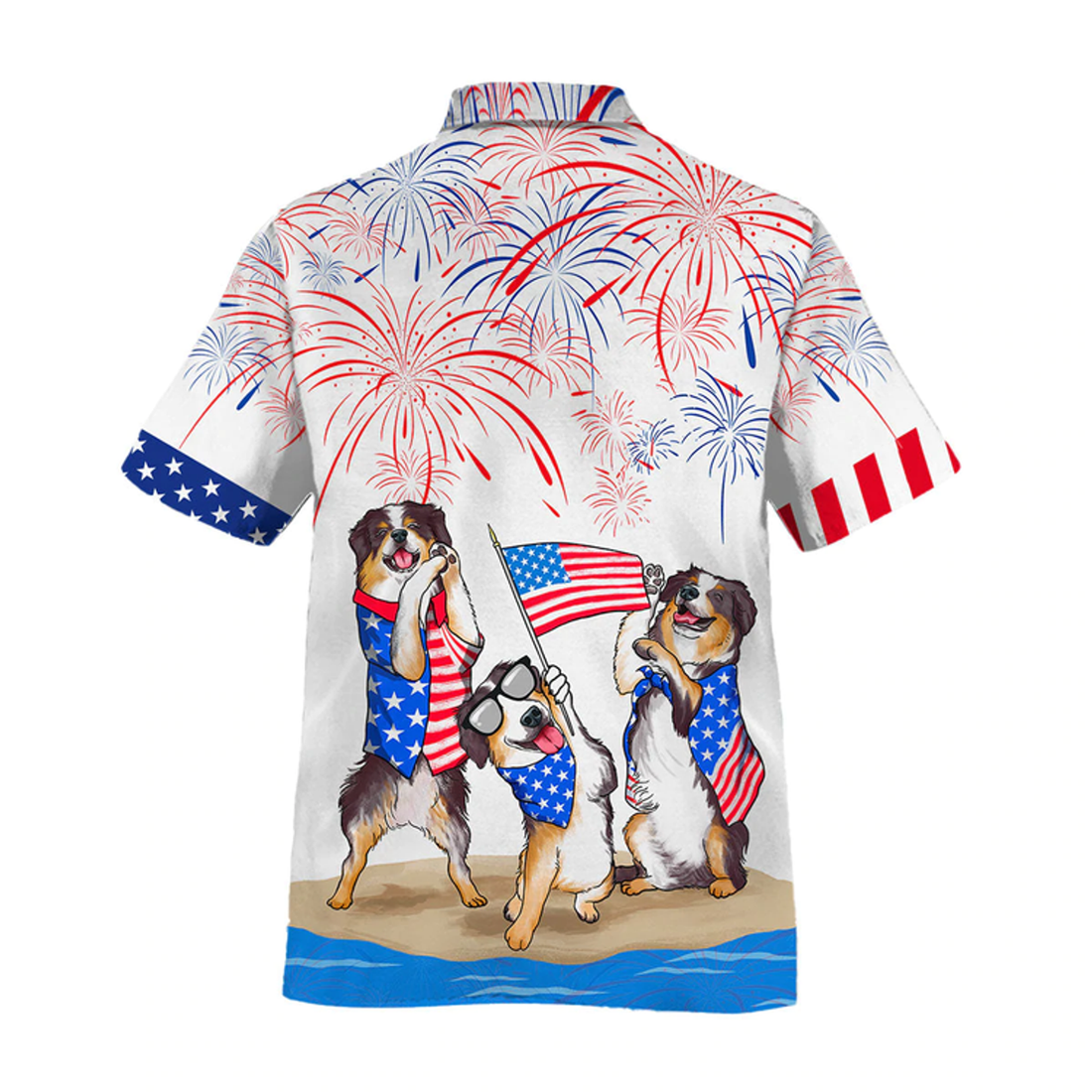 Bernese Mountain Dogs Shirts - Independence Day Is Coming, Men's USA Patriotic Hawaiian Shirt
