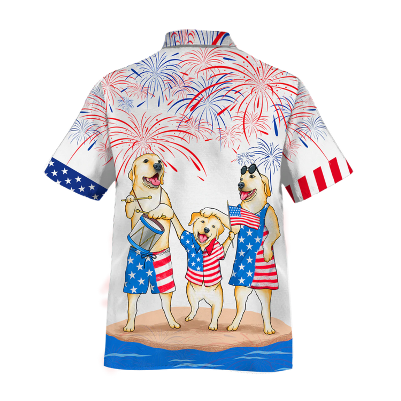 Pig Hawaiian Shirt All Over Printed For 4Th Of July, Patriotic Hawaii Aloha Shirt Short Sleeve For Men And Woman