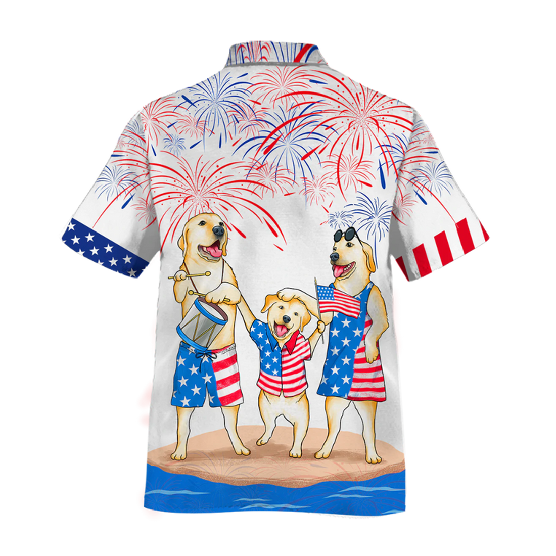 Labrador Family Hawaiian Shirt - Independence Is Coming, USA Patriotic Hawaiian Shirt