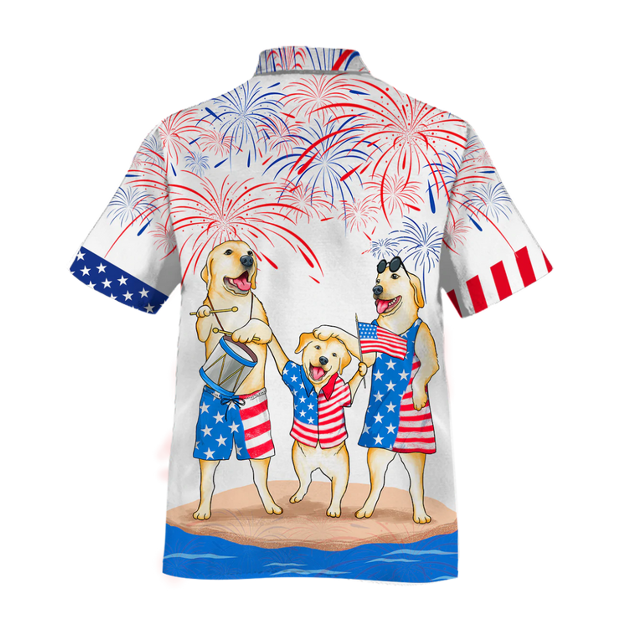 Labrador Family Hawaiian Shirt - Independence Is Coming, USA Patriotic Hawaiian Shirt