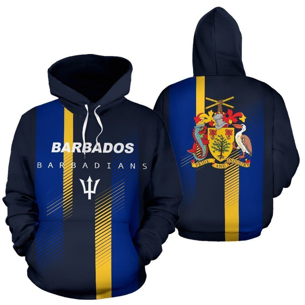 FUNSTUFFPRINT Barbados 3D Hoodie and Zip Hoodie