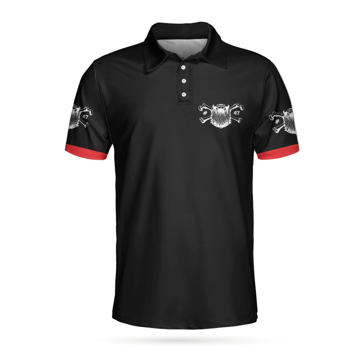 Beard Rule Short Sleeve Black Polo Shirt, If You Touch My Beard Polo Shirt, Best Beard Shirt For Men