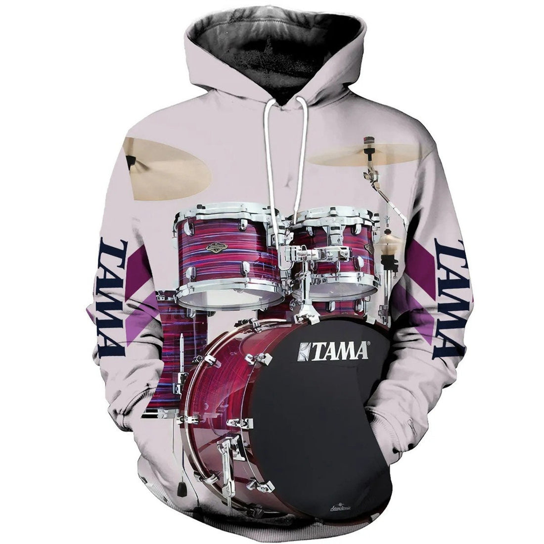 FUNSTUFFPRINT - Beautiful Drums 3D Hoodie and Zip Hoodie