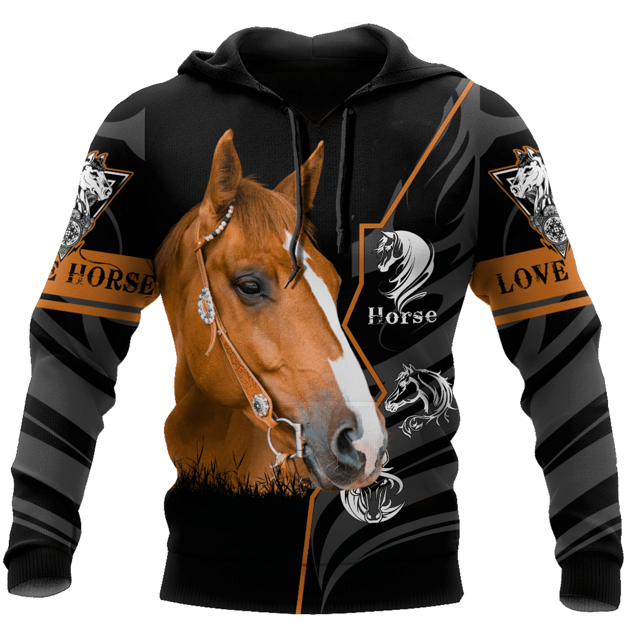 FUNSTUFFPRINT Beautiful Horse 3D Hoodie and Zip Hoodie