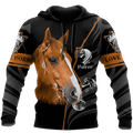 FUNSTUFFPRINT Beautiful Horse 3D Hoodie and Zip Hoodie