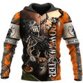 FUNSTUFFPRINT Beautiful Hunting Camo 3D Hoodie and Zip Hoodie