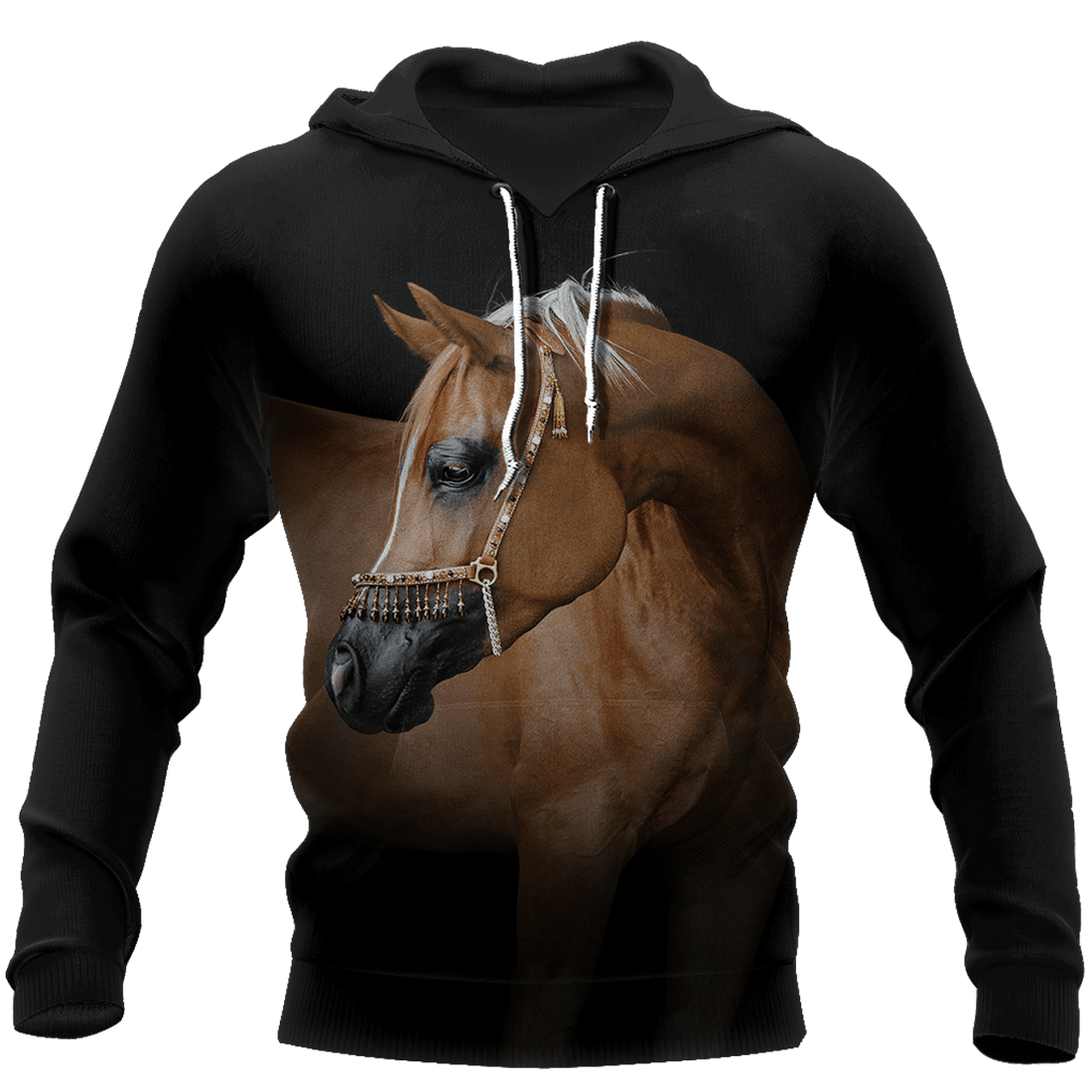 FUNSTUFFPRINT Beautiful White Horse 3D Hoodie and Zip Hoodie