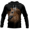 FUNSTUFFPRINT Beautiful White Horse 3D Hoodie and Zip Hoodie