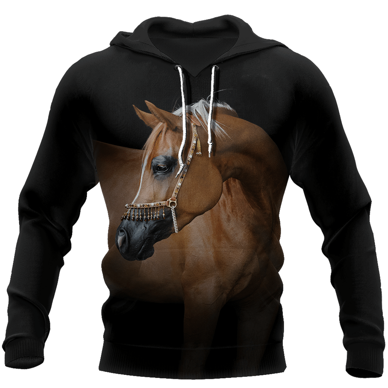 FUNSTUFFPRINT Beautiful White Horse 3D Hoodie and Zip Hoodie