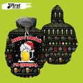 FUNSTUFFPRINT Beer Merry Drunk I’m Christmas 3D Hoodie and Zip Hoodie