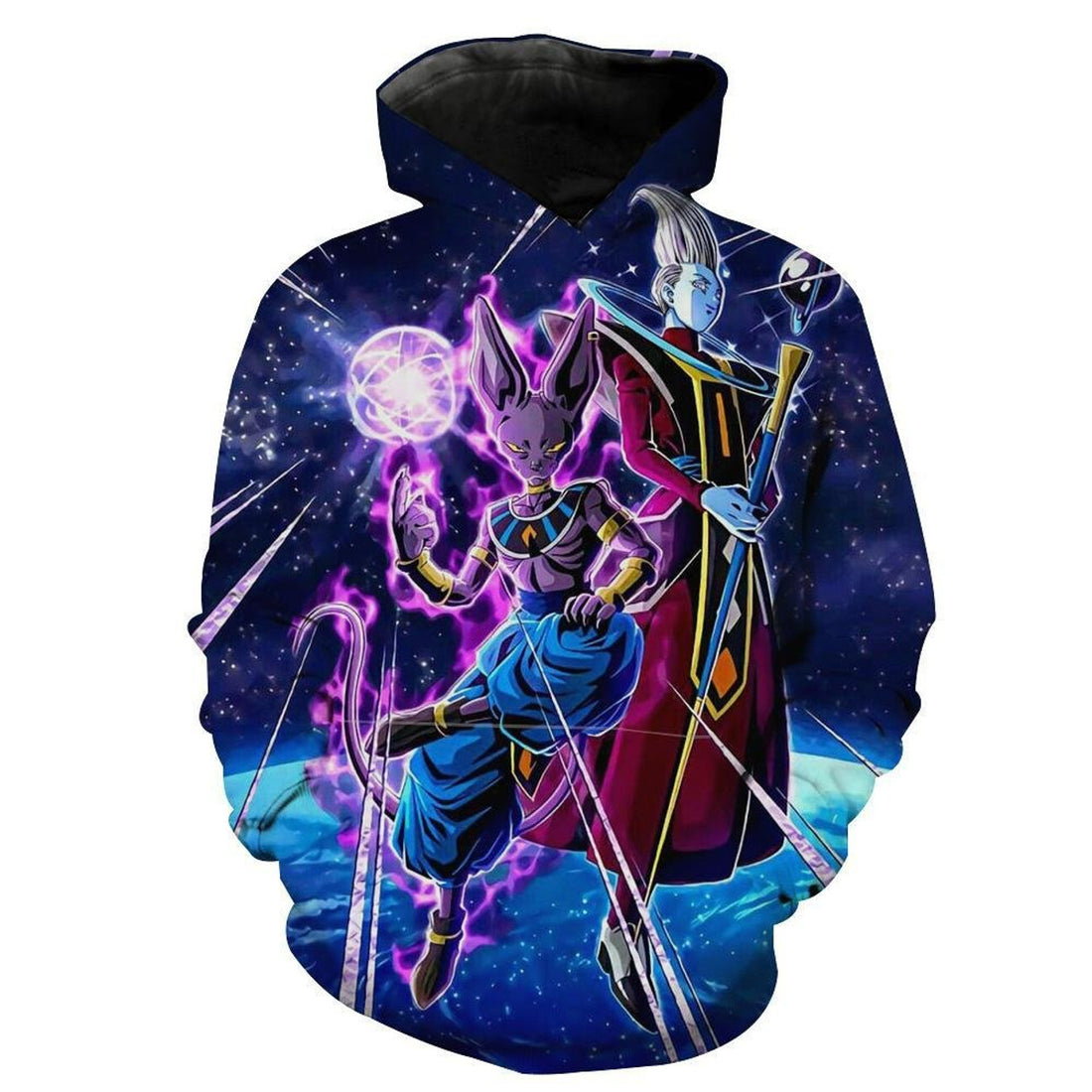 FUNSTUFFPRINT Beerus And Whis Dragon Ball Super Beerrus 3D Hoodie and Zip Hoodie